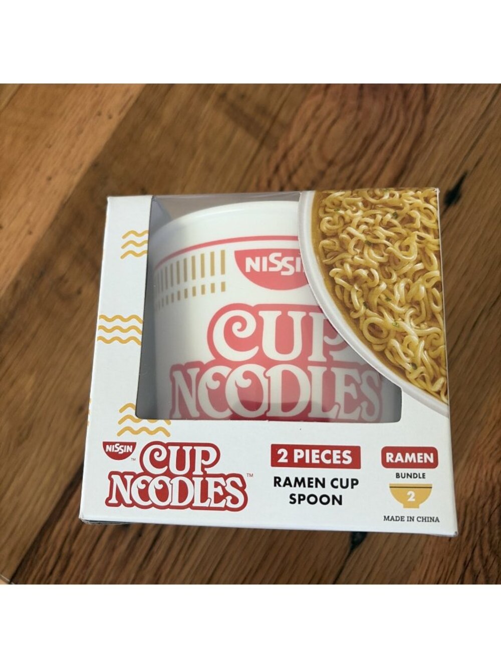 Nissin Cup Noodles  Ramen Bowl and  Spoon Set Ramen